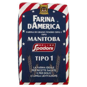 Molino Spadoni Farina d'America Farina di Grano Tenero Tipo 1 Tipo Manitoba 1000 g