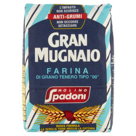 Molino Spadoni Gran Mugnaio Farina di Grano Tenero Tipo "00" Anti-Grumi 1000 g