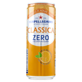 SANPELLEGRINO Classica Zero Zuccheri Aggiunti, Lattina 33 cl