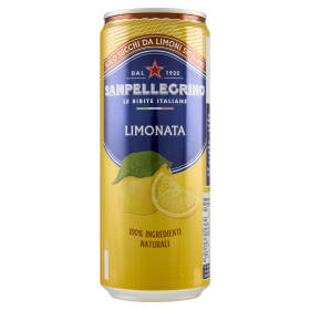 BIBITE SANPELLEGRINO, Bevande Gassate, Naturali, Limonata, Lattina 33cl