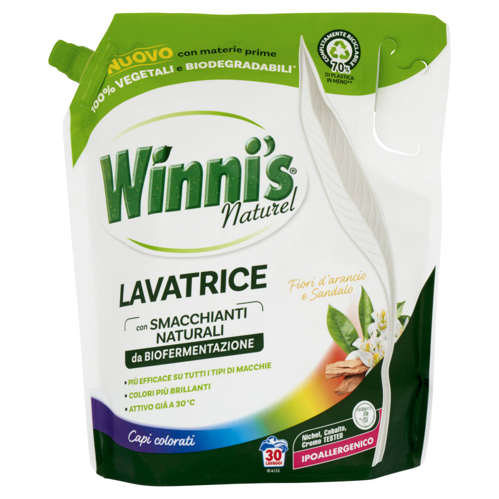 Winni's Naturel Lavatrice Capi colorati Fiori d'arancio e Sandalo pouch 30  Lavaggi 1,35 l