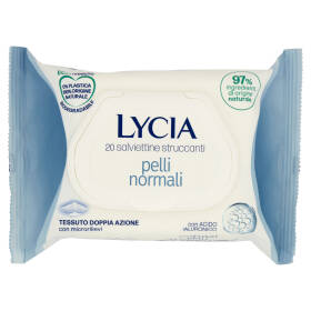 Lycia salviettine struccanti pelli normali con Acido Ialuronico 20 pz