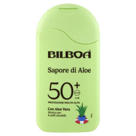 Bilboa Sapore di Aloe 50+ Protezione Molto Alta con Aloe Vera 200 ml