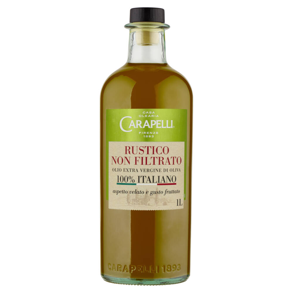 Carapelli Rustico Non Filtrato Olio Extra Vergine di Oliva 100% ...