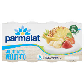 parmalat Yogurt Intero Vellutato 2 Ananas, 2 Banana, 2 Fragola, 2 Albicocca 8 x 125 g