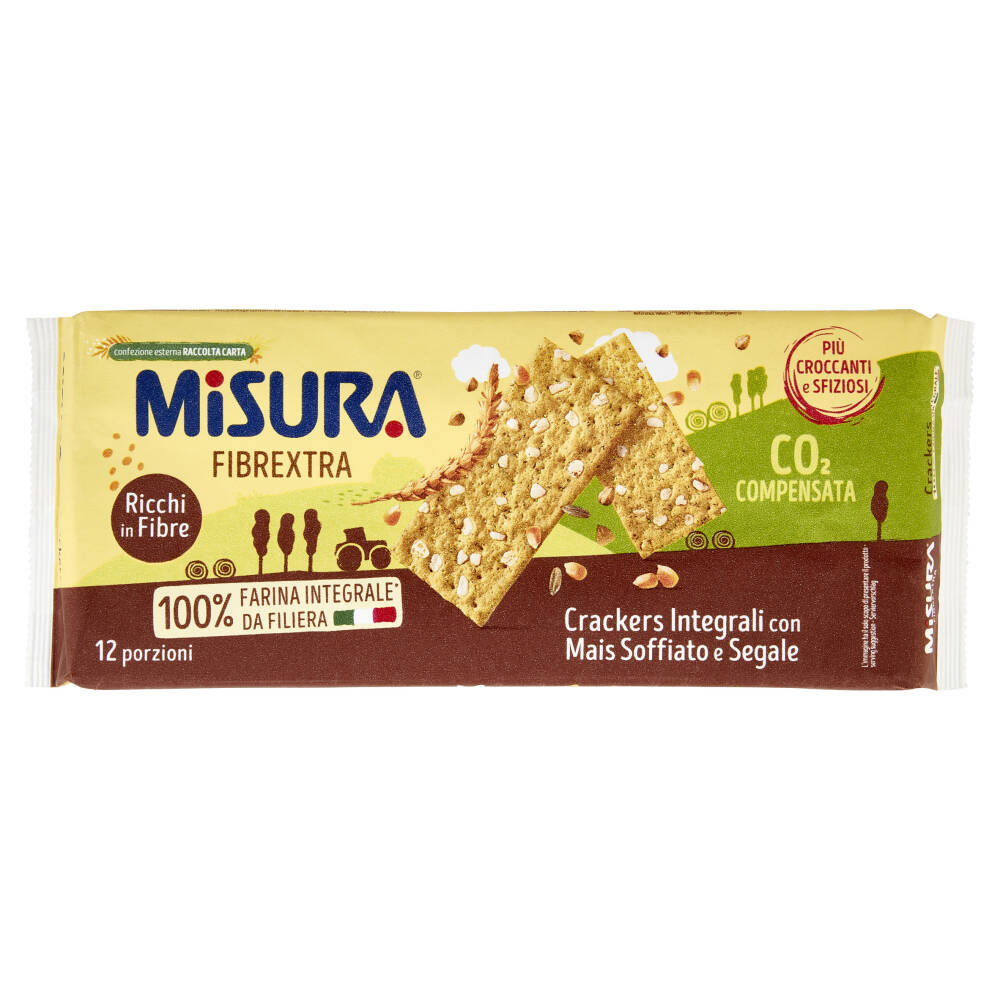 Misura Fibrextra Crackers Integrali con Mais Soffiato e Segale 360 g ...