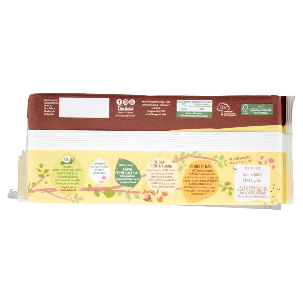 Misura Fibrextra Crackers Integrali con Mais Soffiato e Segale 360 g ...