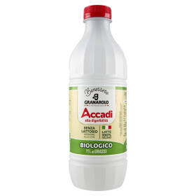 Granarolo Benessere Accadì Senza Lattosio Biologico 1% di Grassi 1 L