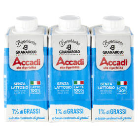 Accadì Benessere Senza Lattosio 1% di Grassi 3 x 200 ml
