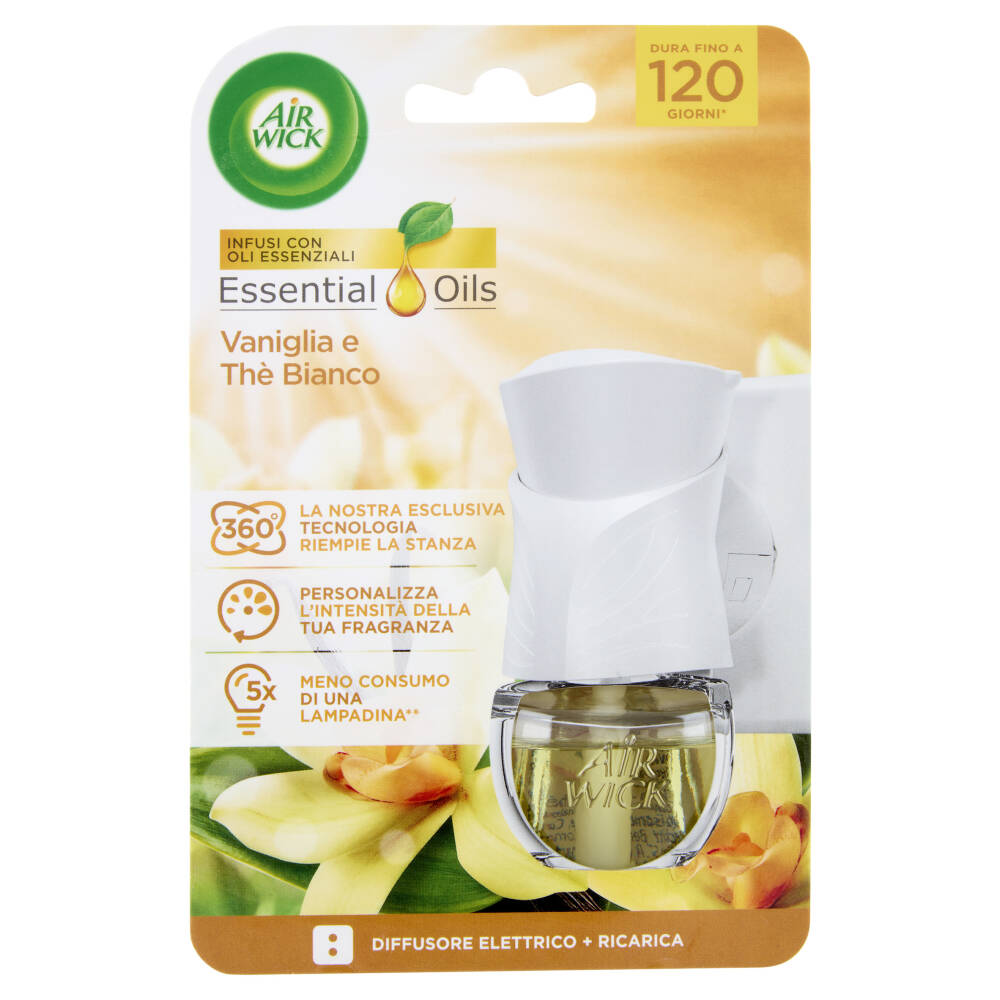 Air Wick Profumatore per Ambienti Vaniglia e Thè Bianco Diffusore