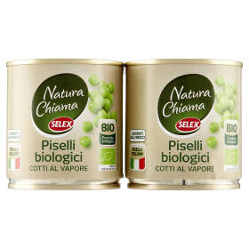 Selex Natura Chiama Piselli Cotti al Vapore Biologici 2x160 g