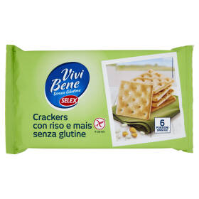 Selex Vivi Bene Crackers con Riso e Mais Senza Glutine 6 porzioni 200 g