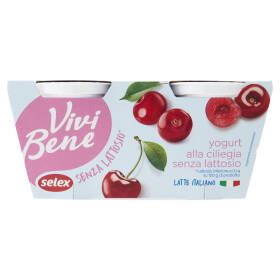 Selex Vivi Bene Yogurt Magro alla Ciliegia Senza Lattosio 2x125 g