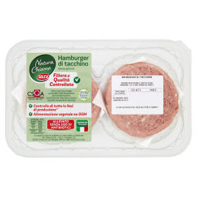 Selex Natura Chiama Hamburger di Tacchino Allevato Senza Antibiotici Senza Glutine 204 g