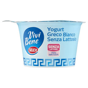 Selex Vivi Bene Yogurt Greco Bianco Senza Lattosio 150 g