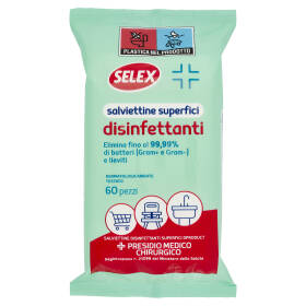 Selex Salviettine Superfici Disinfettanti Presidio Medico Chirurgico 60 pezzi