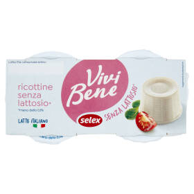 Selex Vivi Bene Ricotta Senza Lattosio 2x100 g