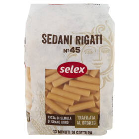 Selex Pasta di Semola Trafilata al Bronzo Sedani Rigati 500 g