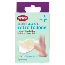 Selex Cerotti per Vesciche Retro Tallone 4,4x6,9 cm 5 pezzi