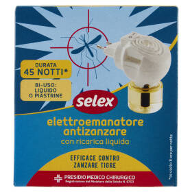 Selex Insetticida Liquido Antizanzare Set Vaporizzatore + Ricarica 33 ml