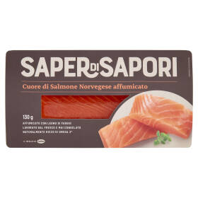 Selex Saper di Sapori Salmone Affumicato Norvegese Cuore di Filetto 130 g