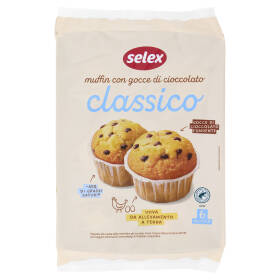 Selex Muffin con Gocce di Cioccolato 6x42 g