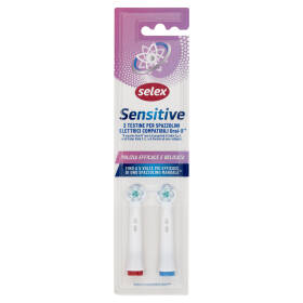 Selex Testine per Spazzolini Elettrici Compatibili Oral-B Sensitive 2 pezzi