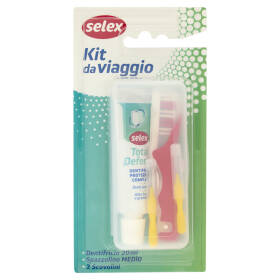Selex Kit Igiene Orale Dentifricio, Spazzolino Medio e Scovolino