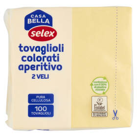 Selex Casa Bella Tovaglioli 2 Veli 25x25 cm Crema 100 pezzi