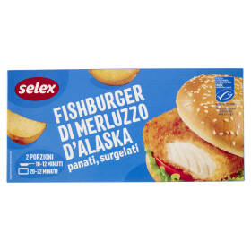 Selex Fish Burger di Merluzzo D'Alaska Panati Surgelati 2x105 g