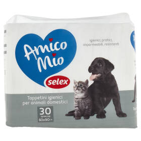Selex Amico Mio Tappetini Antiodore per Animali 60X90 cm 30 pezzi