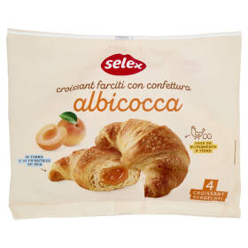 Selex Croissant Farciti con Confettura Albicocca Surgelati 4x85 g