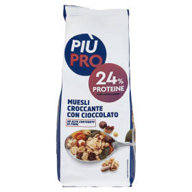 Piùpro Muesli Croccante con Cioccolato ad Alto Contenuto di Fibre 300 g