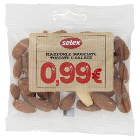 Selex Frutta Secca Mandorle Sgusciate, Tostate e Salate 40 g