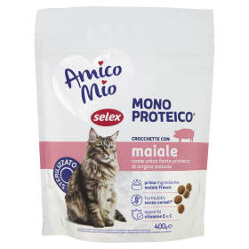 Selex Amico Mio Gatto Croccantini con Maiale Mono Proteico 400 g