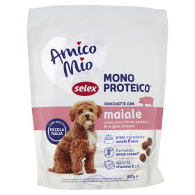 Selex Amico Mio Cane Crocchette con Maiale Mono Proteico 800 g