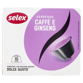 Selex Caffè e Ginseng Espresso in Capsule Compatibili Dolce Gusto 10 pezzi