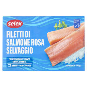 Selex Filetti di Salmone Rosa Selvaggio Surgelati 250 g