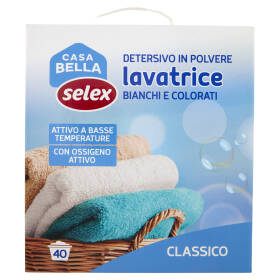 Selex Casa Bella Detersivo per Lavatrice in Polvere 40 misurini 2,6 kg