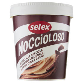 Selex Gelato alla Nocciola con Crema Spalmabile alla Nocciola e Cacao 230 g