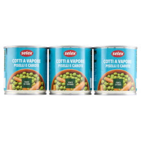 Selex Piselli e Carote al Vapore 3x150 g