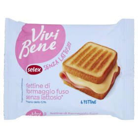 Selex Vivi Bene Fettine di Formaggio Fuso senza Lattosio 6 Fette 150 g