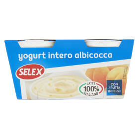 Selex Yogurt Intero Albicocca con Frutta in Pezzi 2x125 g