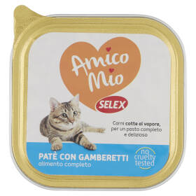 Selex Amico Mio Gatto Paté con Gamberetti con Pezzi 100 g