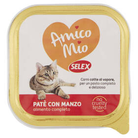 Selex Amico Mio Gatto Paté con Manzo con Pezzi 100 g