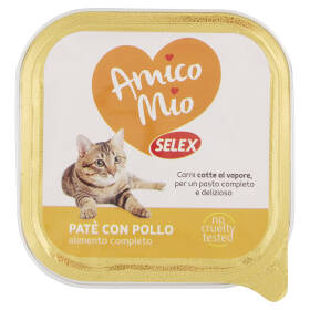 Selex Amico Mio Gatto Paté con Pollo con Pezzi 100 g