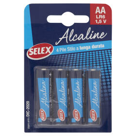 SELEX - PILE STILO ALCALINE "AA" - PEZZI 4