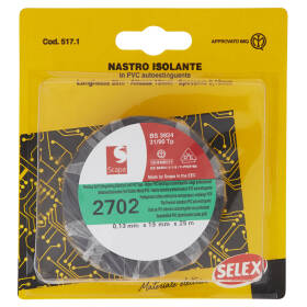 Selex Nastro Isolante 19 mm x 25 m Nero