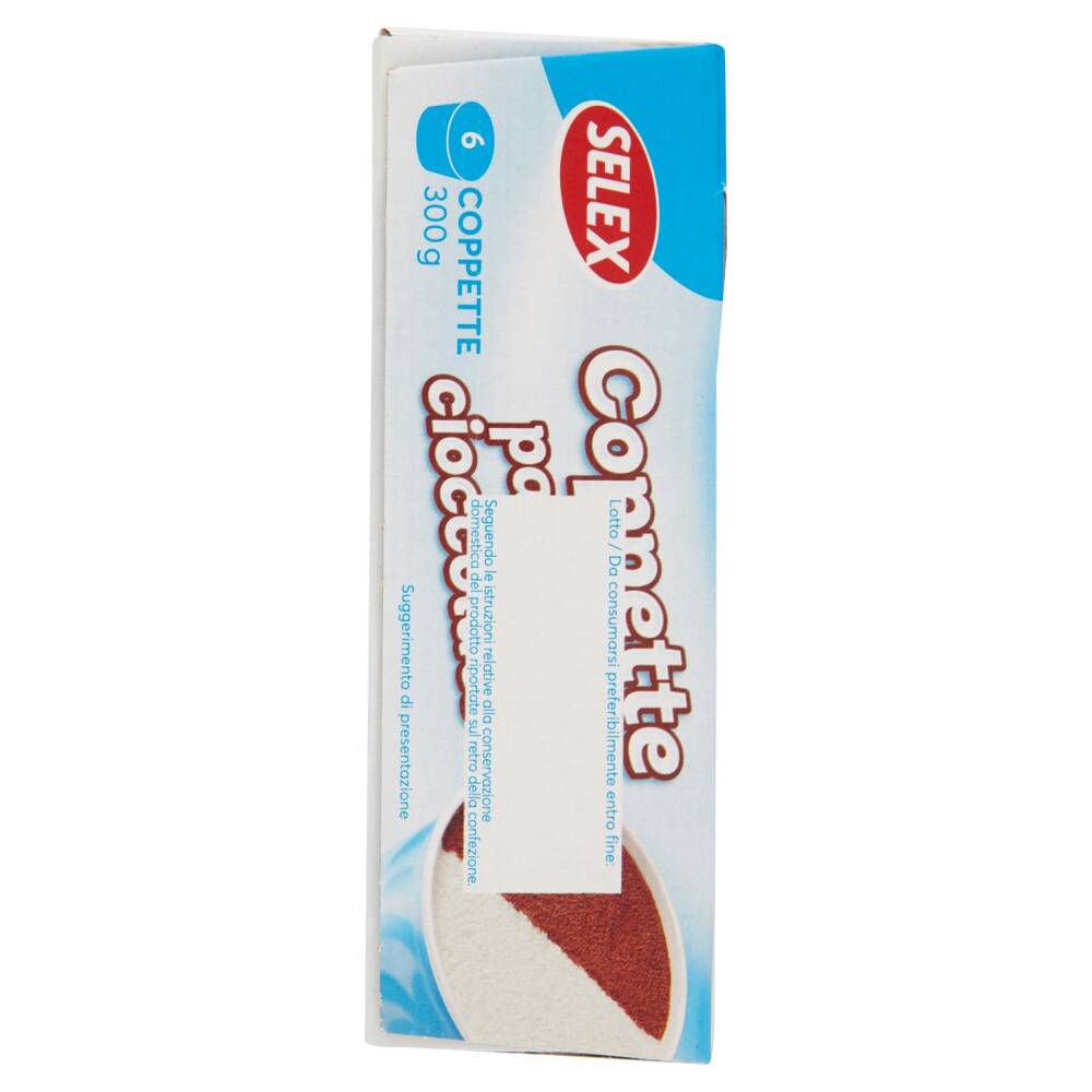 SELEX 6 COPPETTE DI GELATO PANNA E CIOCCOLATO 300 G