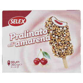 Selex 6 Gelati Pralinati Ripieni all'Amarena 360 g